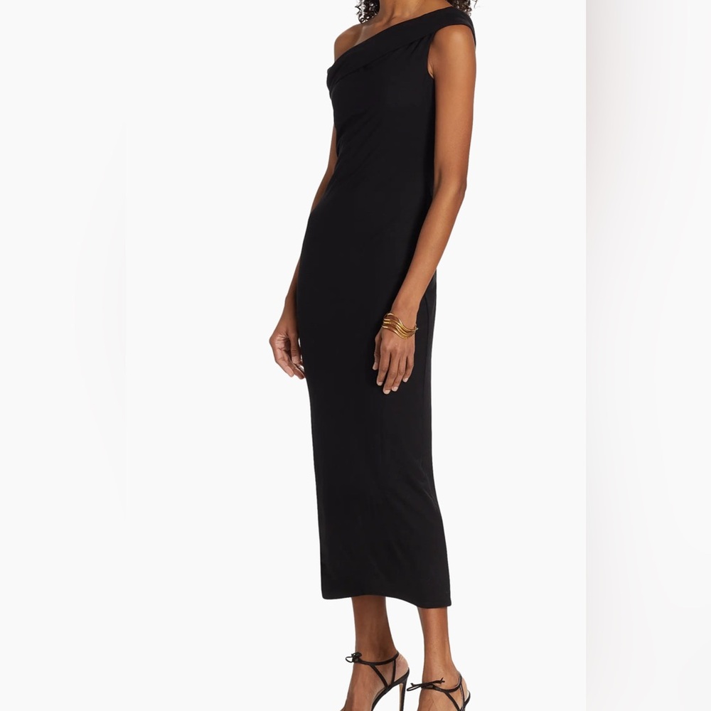 Reformation Jaman Draped One-Shoulder Midi-Dress